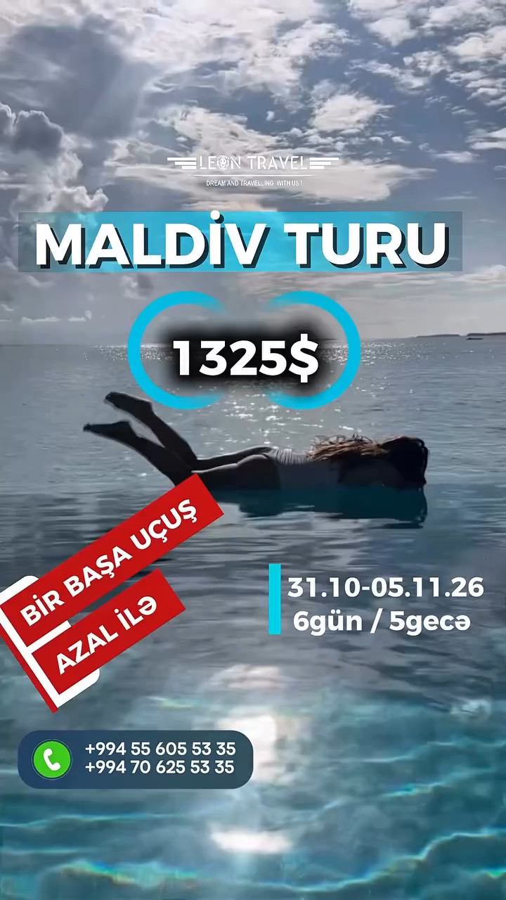 🌊 🐳 Mavinin ən gözəl tonu Maldiv adası Bir Başa uçuş Azal ilə ✈️