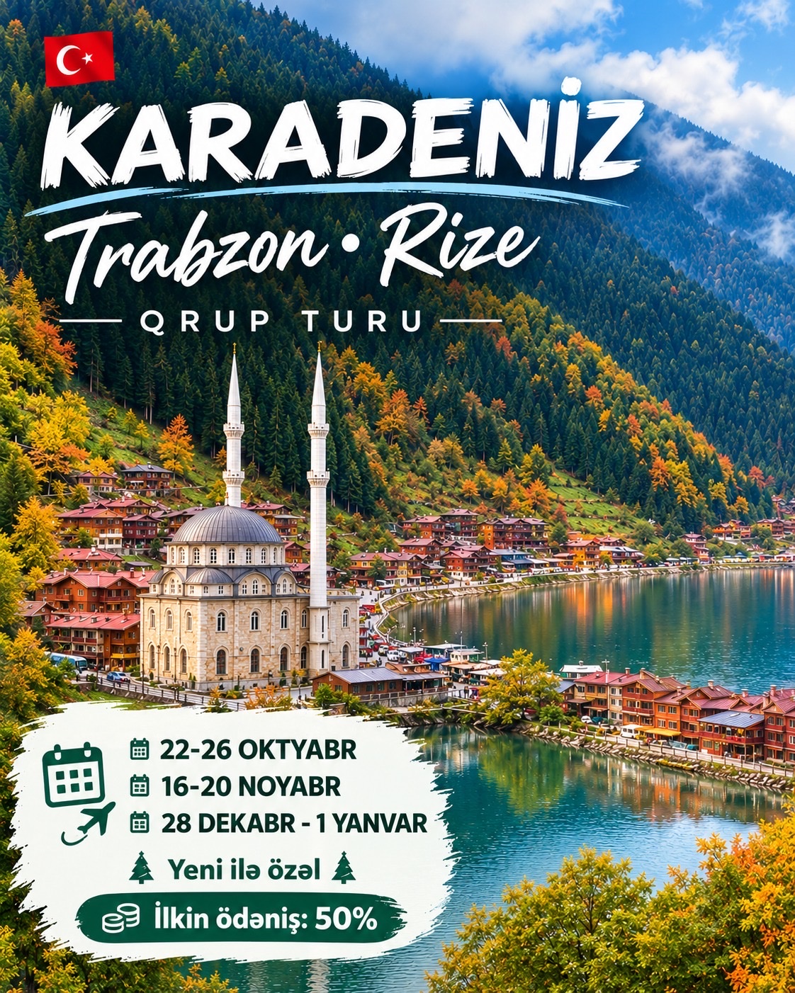 🇹🇷Karadeniz - Trabzon və Rize Qrup turu