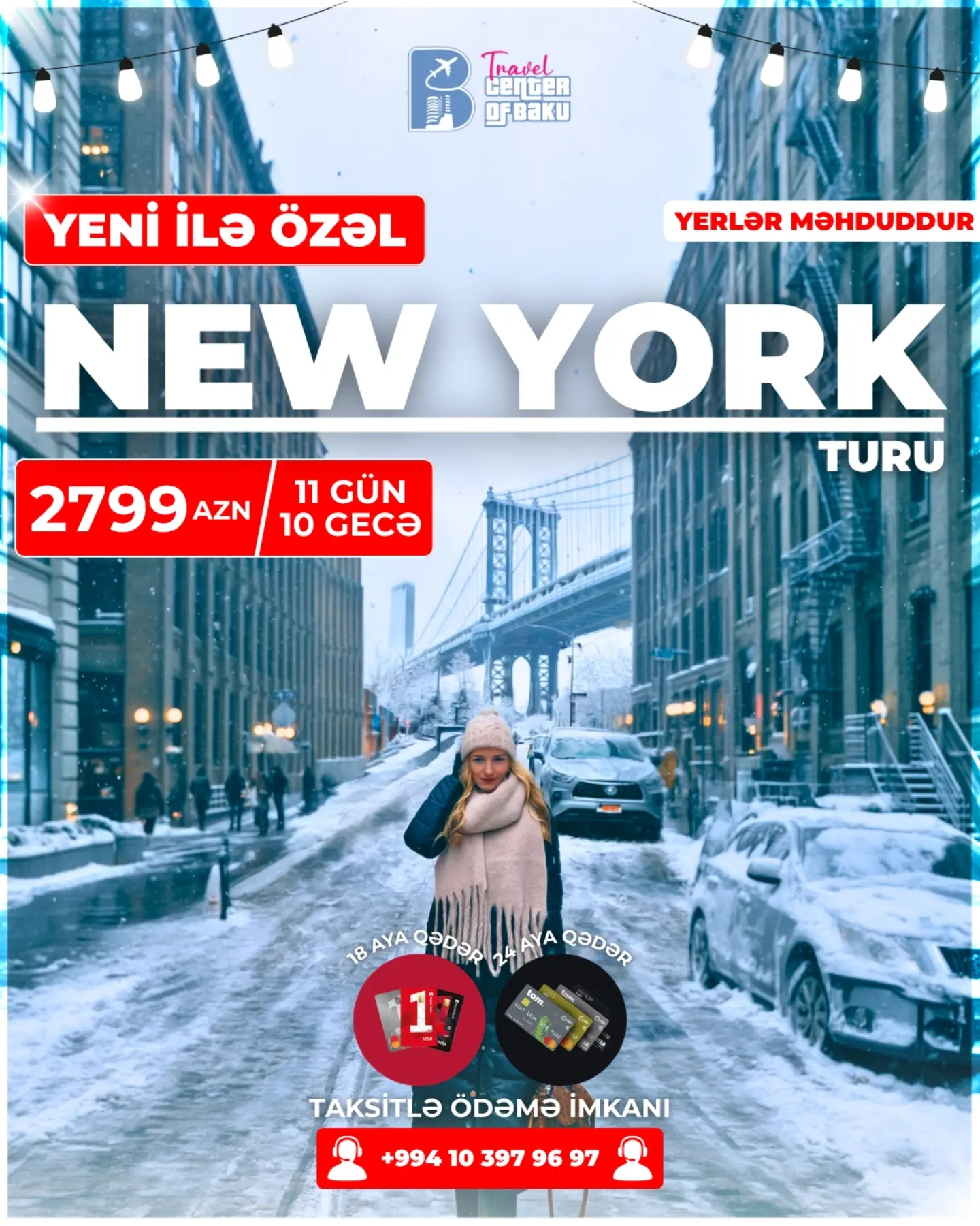 🎄✨ YENİ İLİ NEW YORKDA QARŞILAYIN - 2799 azn (10 gecə 11 gün)