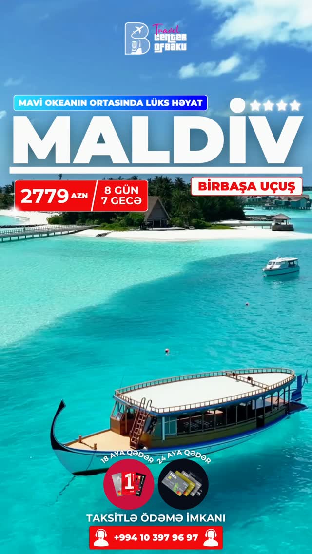 🏝️ LÜKS MALDİVLƏR TURU 🌊
